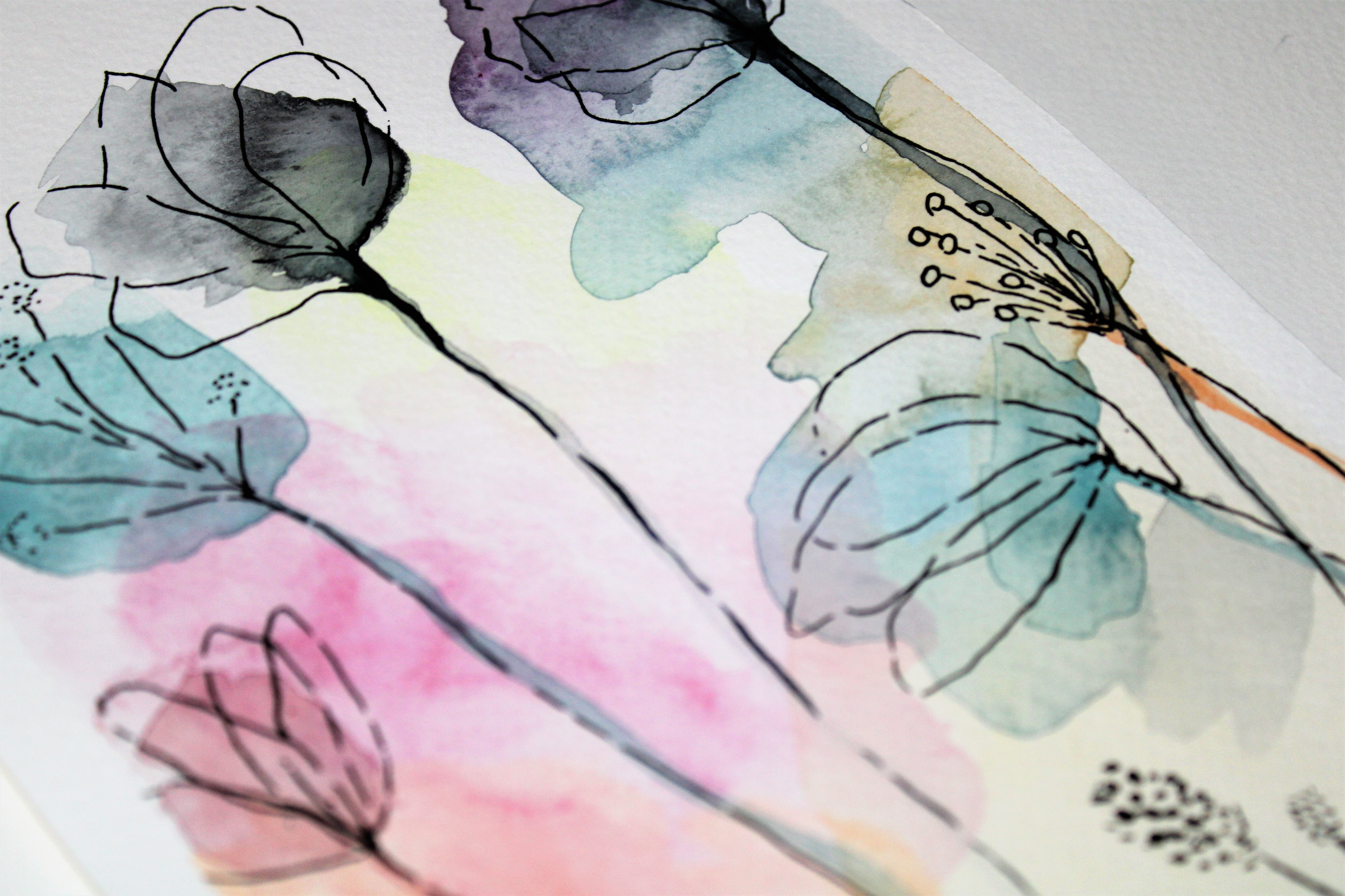 FessNeki : Watercolor - Colorful poppies