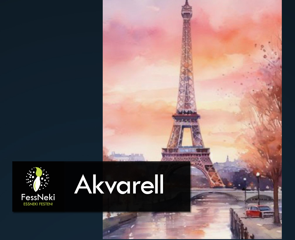 FessNeki : Eiffel tower - watercolor